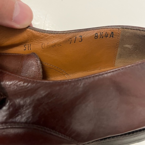 Ferragamo Salvatore Mens single monk strap shoe Burgandy / Brass 8.5 - Picture 4 of 6